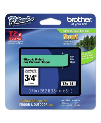 TZE741 0.7 in. x 26.2 ft. TZe Standard Adhesive Laminated Labeling Tape