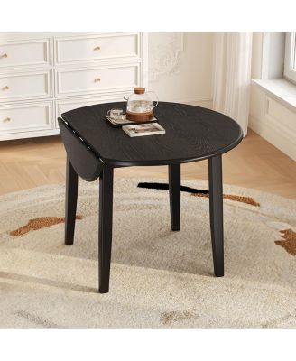 Extendable Round Dining Table for 2-4, Folding, Space Saving