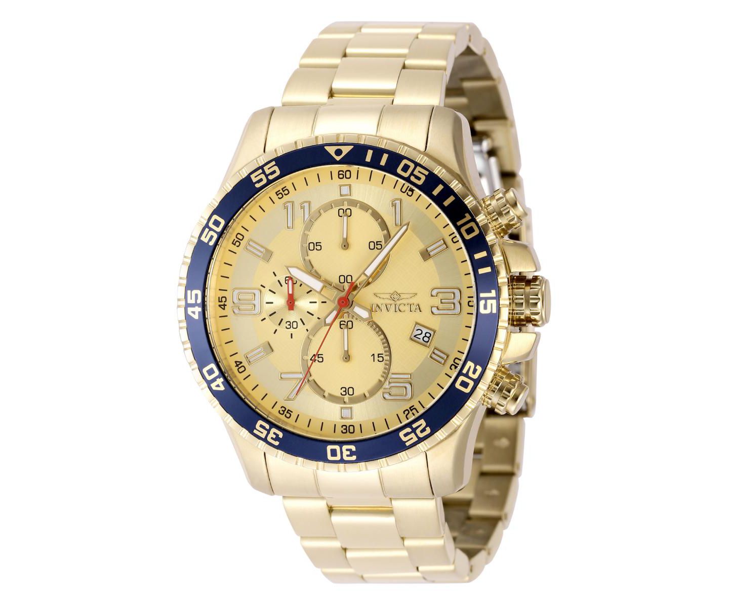 Мужские часы Invicta 49095 Specialty Quartz VD57 Metal Dial, цвет: Золотой — фото 2