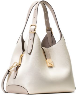 Deco Small Pebbled Leather Crossbody Tote Bag