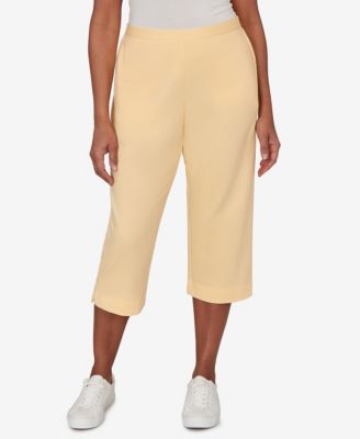Women's Classic Everyday French Terry Flat Front Capri Pants