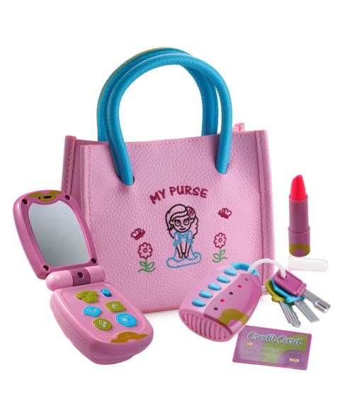 Детские игрушки Dress Up America My First Purse Battery-Operated 6-Piece Set Pretend Play Purse, Ages 12 Months and Up