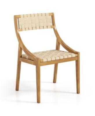Outdoor Dining Chair with Webbing Seat and Backrest