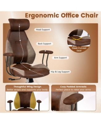 Ergonomic Office Chair Computer Desk Chair with 2D Headrest and Rocking Backrest