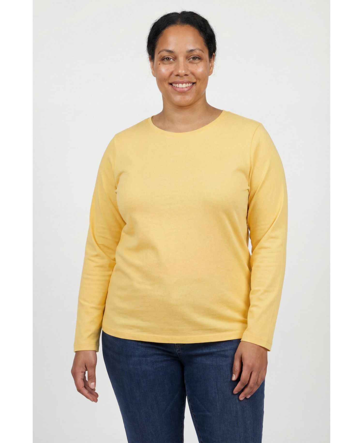 Women's Plus Size Perfect Long-Sleeve Crewneck Tee