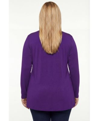 Plus Size 2-Fer Cardigan & Attached Lace Tunic