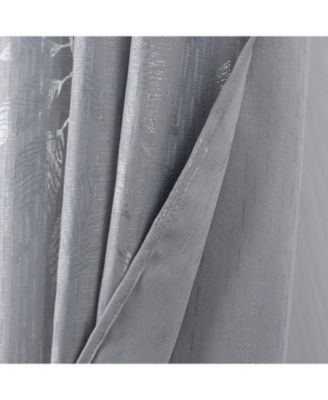 Bexley Foil Jacquard Polyester Window Curtain Grommet Panel 52" x 84"