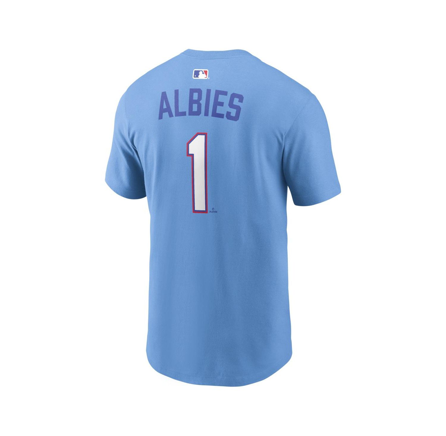 Men's Ozzie Albies Powder Blue Atlanta Braves 2026 City Connect Name & Number T-Shirt