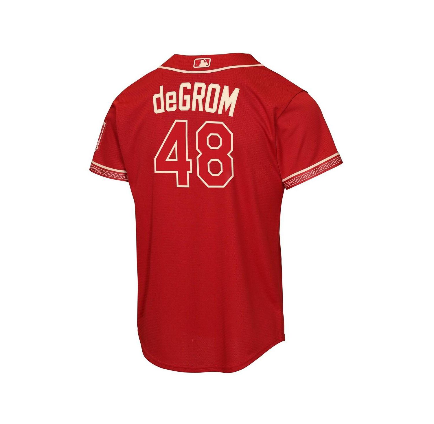 Big Boys and Girls Jacob DeGrom Red Texas Rangers 2026 City Connect Stadium Jersey