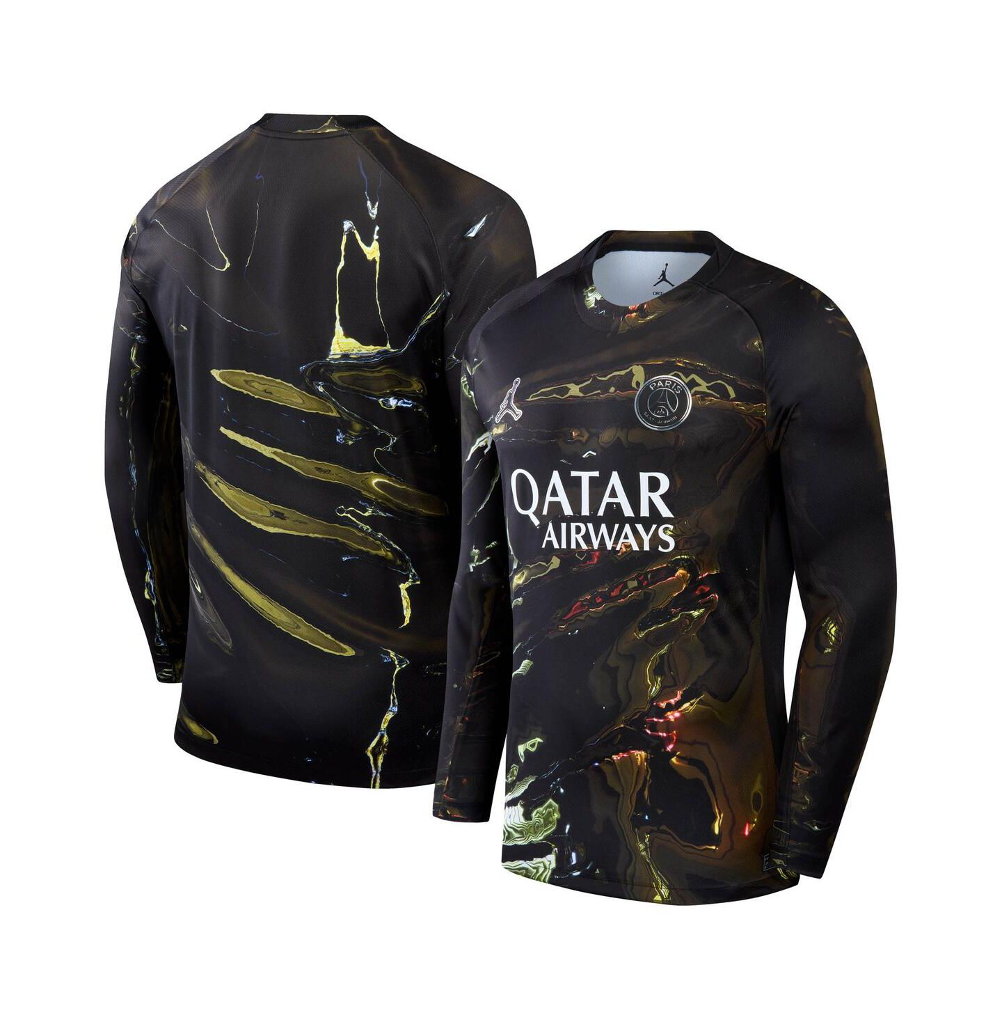 Мужское джерси Jordan Men's Black Paris Saint-Germain 2025/26 Fifth Stadium Replica Long Sleeve Jersey — фото 1