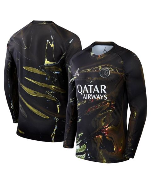 Мужское джерси Jordan Men's Black Paris Saint-Germain 2025/26 Fifth Stadium Replica Long Sleeve Jersey