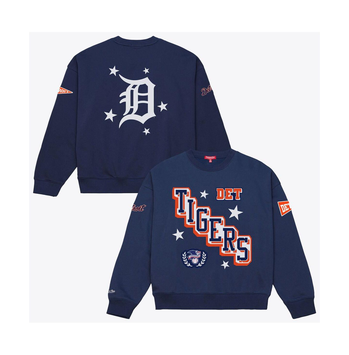 Женская толстовка Mitchell & Ness Mitchell Ness Navy Detroit Tigers Pep Rally — фото 1