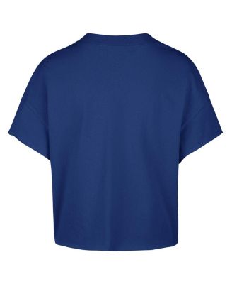 Women's Royal Los Angeles Dodgers Oversized Notch Neck T-Shirt