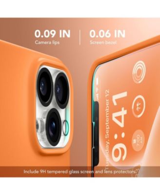 Magnetic for iPhone 13 Pro Max Case, Compatible with MagSafe Silicone Shockproof Anti-Scratch Protective Phone Case 6.7 inch, Orange