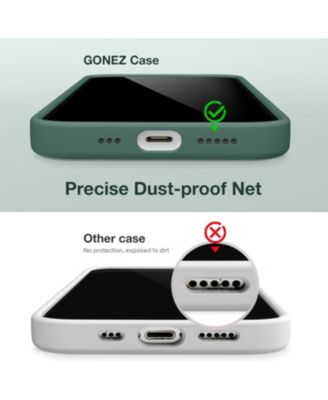 for iPhone 15 Case, Liquid Silicone Case with Anti-Scratch Soft Microfiber Lining Shockproof Protective Phone Cover 6.1", Midnight Green