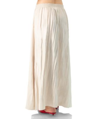 Women's Wide Midi Skirt with Side Slit