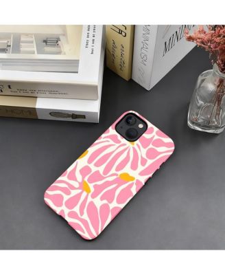 Case for iPhone 14 - 2-in-1 Dual-Layer Shockproof Protection, Colorful Flower Art Glossy Cover