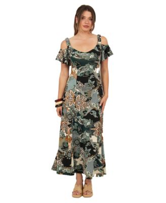 Elevate Women's Soft A-Line Maxi Dress