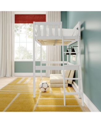 Max and Lily Classic Twin High Loft with Ladder on End