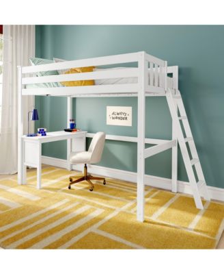 Max and Lily Classic Twin High Loft (ladder on end) + Desk