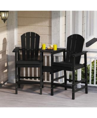 2-Seat HDPE Adirondack Chair with Built-in Connecting Tray