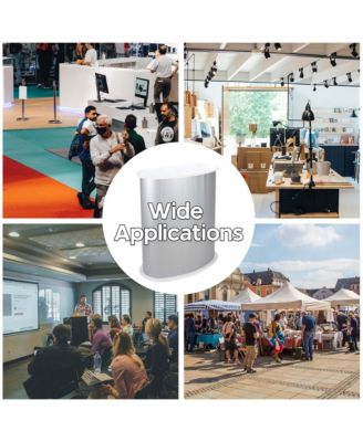 InstaHibit 10x8 Ft Pop Up Backdrop Booth Stand with Podium Table Counter Tradeshow