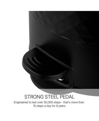 8 Gal / 30 Liter Round Shape Step-on Trash Can with Silent Close Lid, Heavy-Duty Pedal & Easy-Clean Design for Kitchen, Bathroom, Office