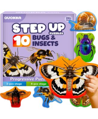 Toddler Puzzles Ages 2-4 - Large Floor Puzzles for Kids 3-5 - 8 Realistic Animal Shapes