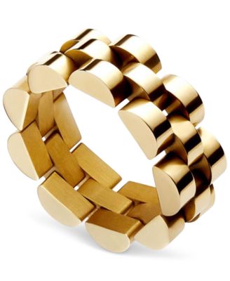 14k Gold Stainless Steel Parker Statement Ring