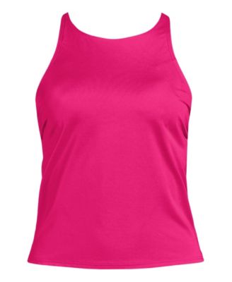 Women's D-Cup Tugless High Neck Strappy Back Tankini Top