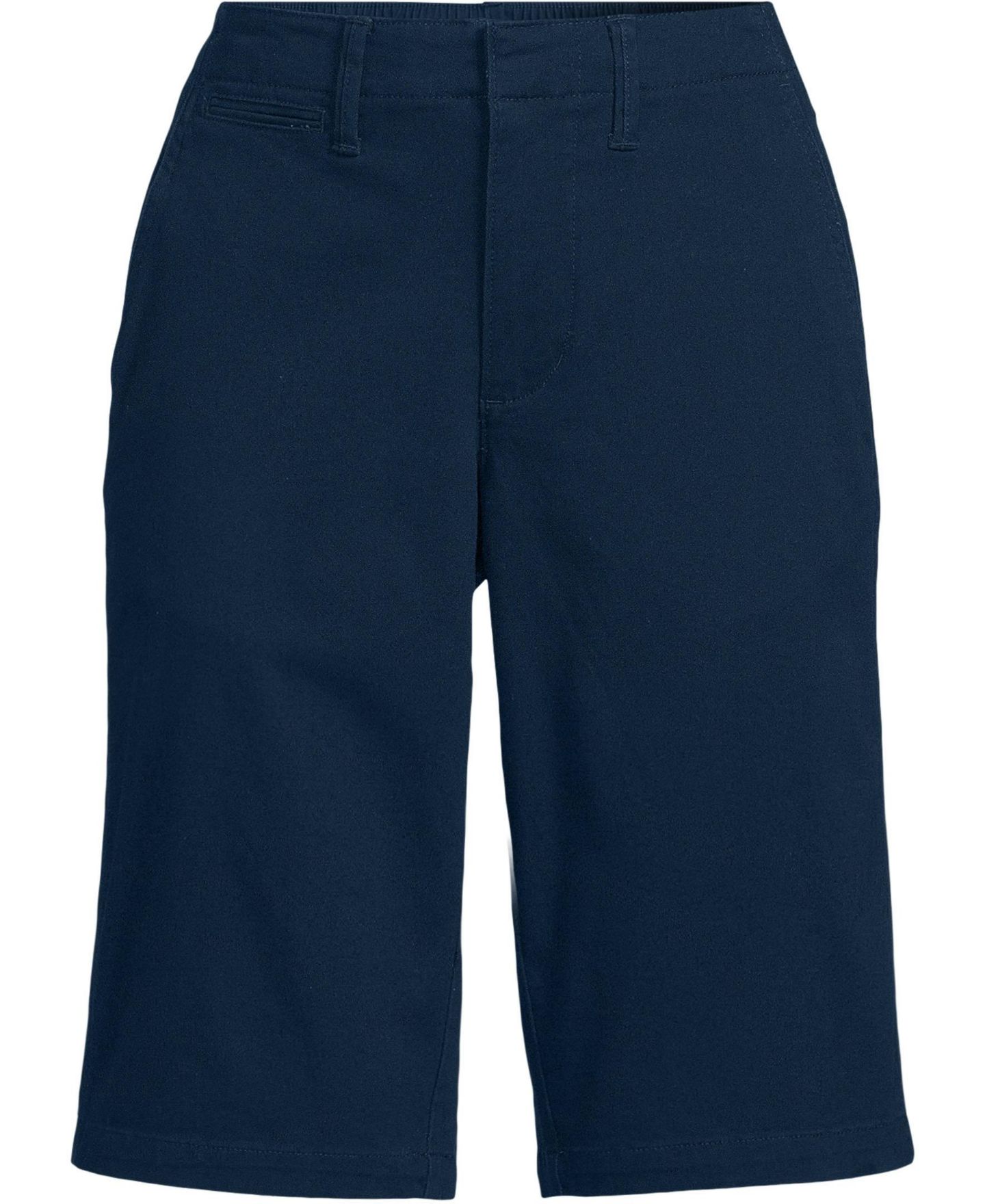 Женские шорты Lands' End Petite Classic Chino, цвет: Тёмно-синий — фото 3