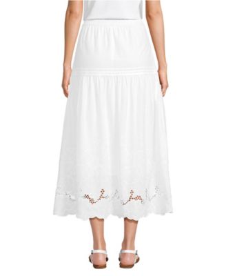 Women's Voile Eyelet Maxi Skirt