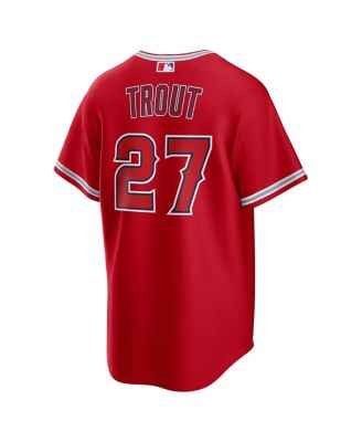 Men's Mike Trout Red Los Angeles Angels Alternate Replica Jersey