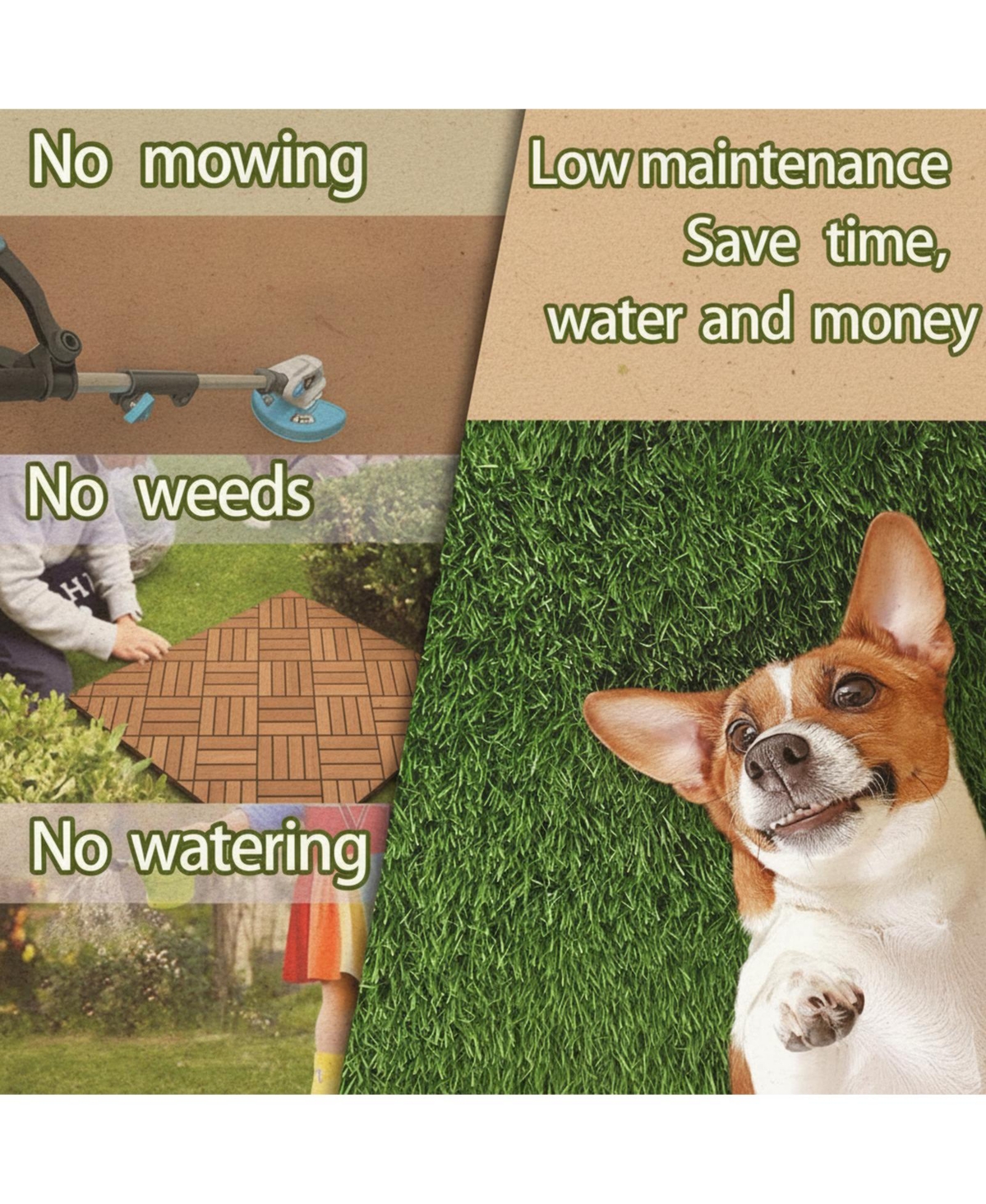 Aronkl Dog Grass Pad Artificial Potty Training Mat Indoor Outdoor Easy Clean