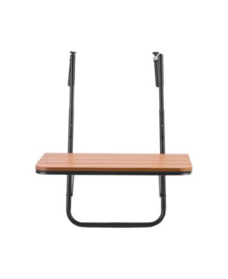 Adjustable Folding Balcony Hanging Table for Railings Patio Bar Table