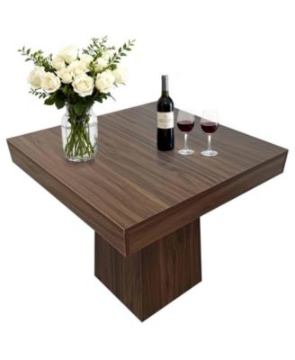 4-Person Farmhouse Square Dining Table with Pedestal Base