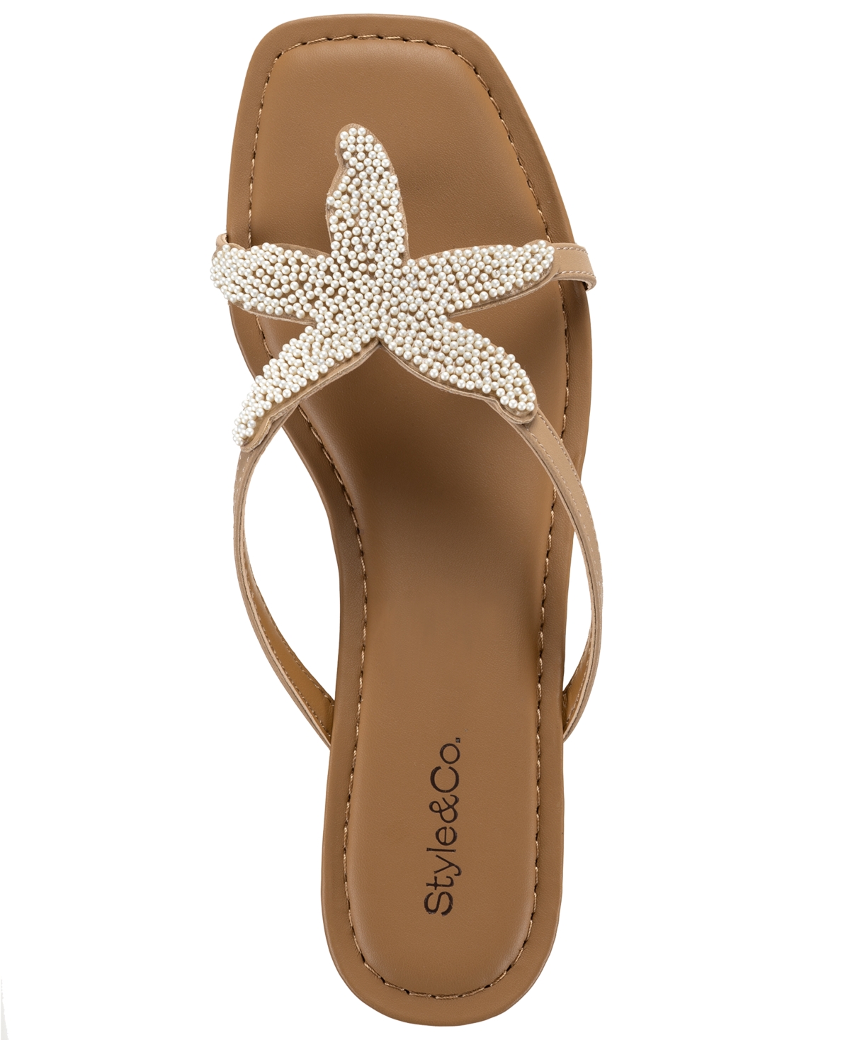 Style & Co Women's Alanaa Starfish Beaded Flat Sandals, Macy's Exclusive