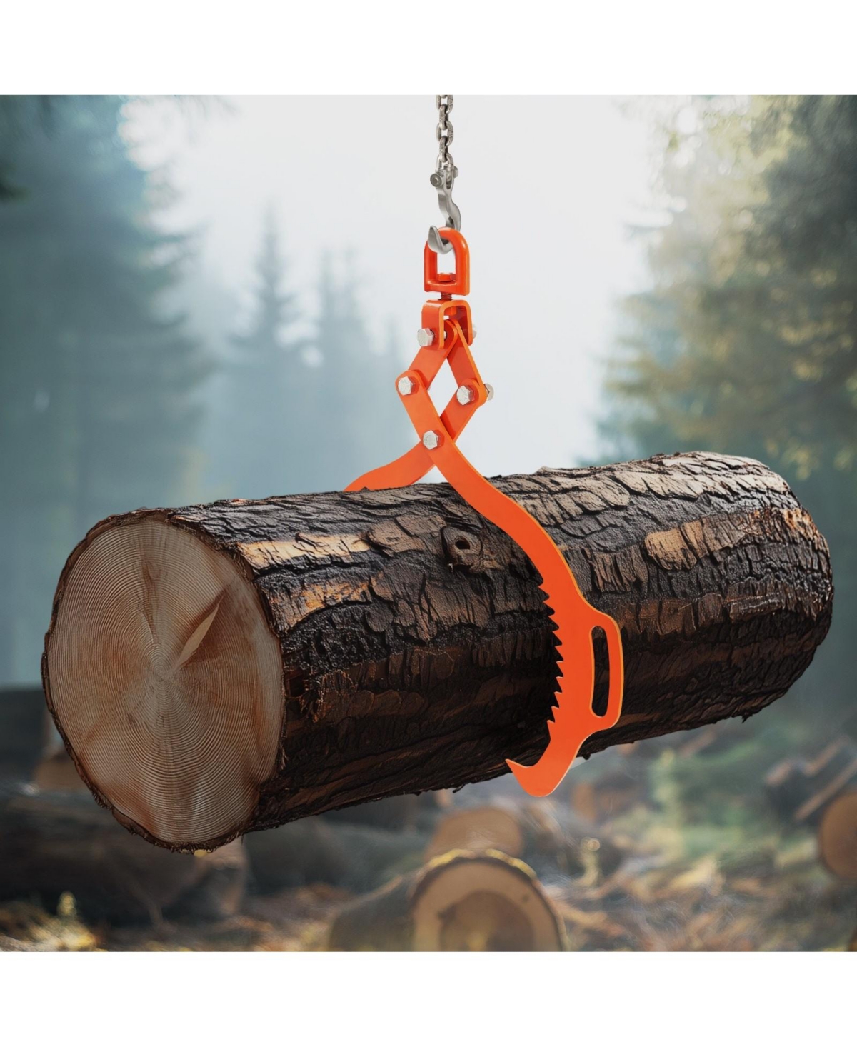 Sugift 28inches Log Lifting Tongs, 2-Claw Steel Grapple, 1100LBS Capacity for Trucks