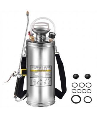 2Gal Stainless Steel Sprayer, 20" Wand, Adjustable Nozzle for Gardening