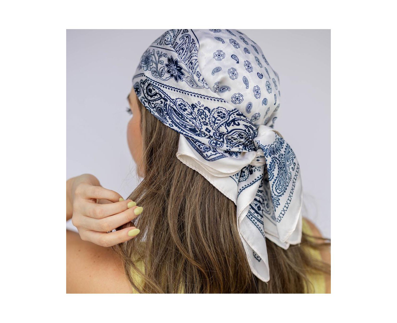 Women's Satin Paisley Headscarf