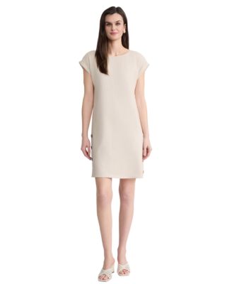 Women's Crewneck Linen-Blend Mini Dress