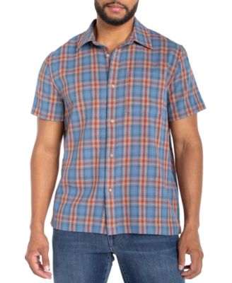 Men's Short-Sleeve Plaid Shirt