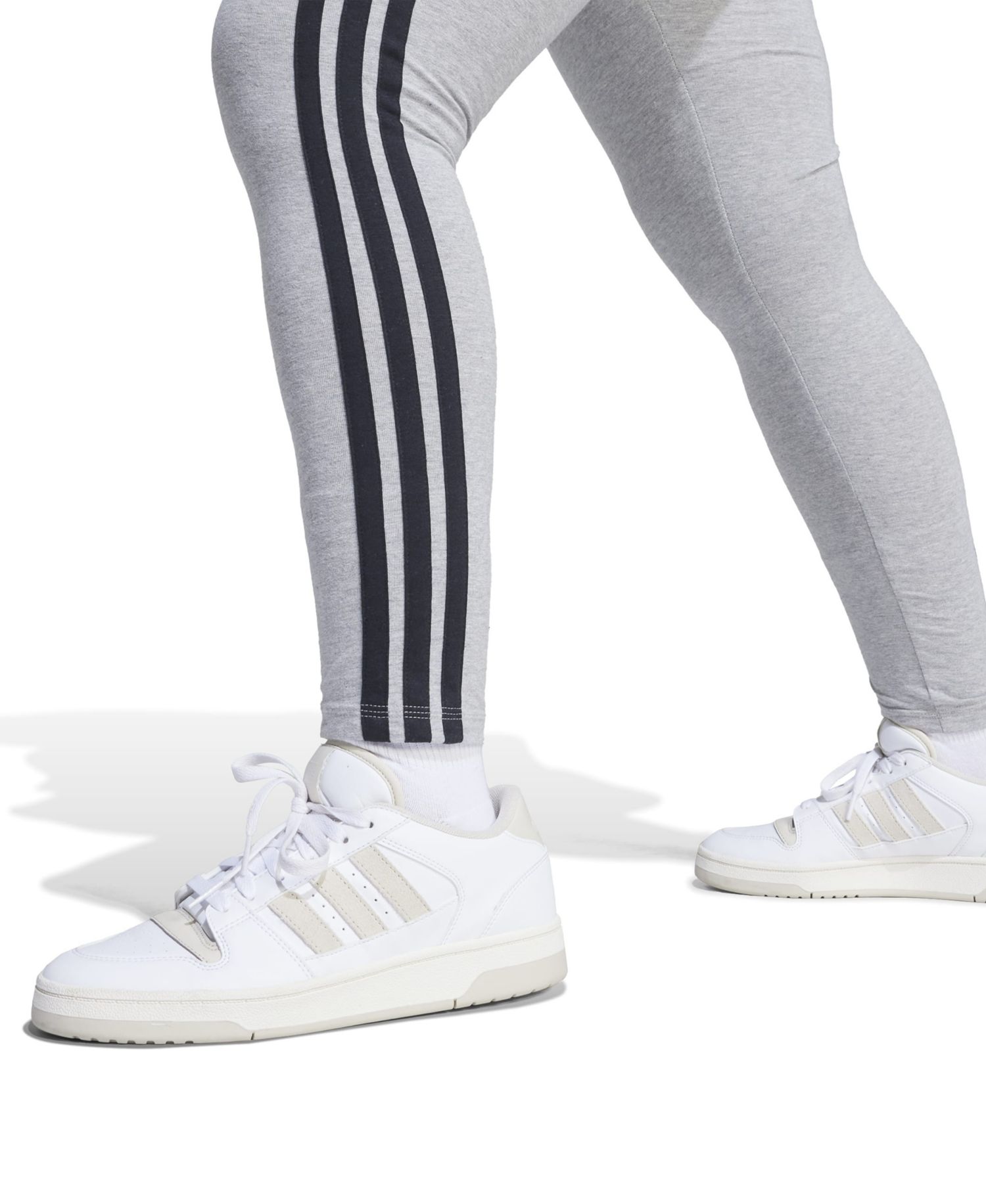Plus Size Essentials 3-Stripes Cotton Leggings