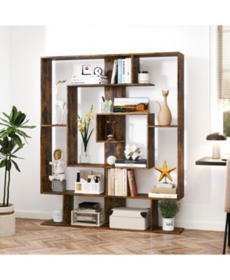 7-Tier Open Display Bookshelf Rack for Home Office, 49.5 x 8.5 x 59