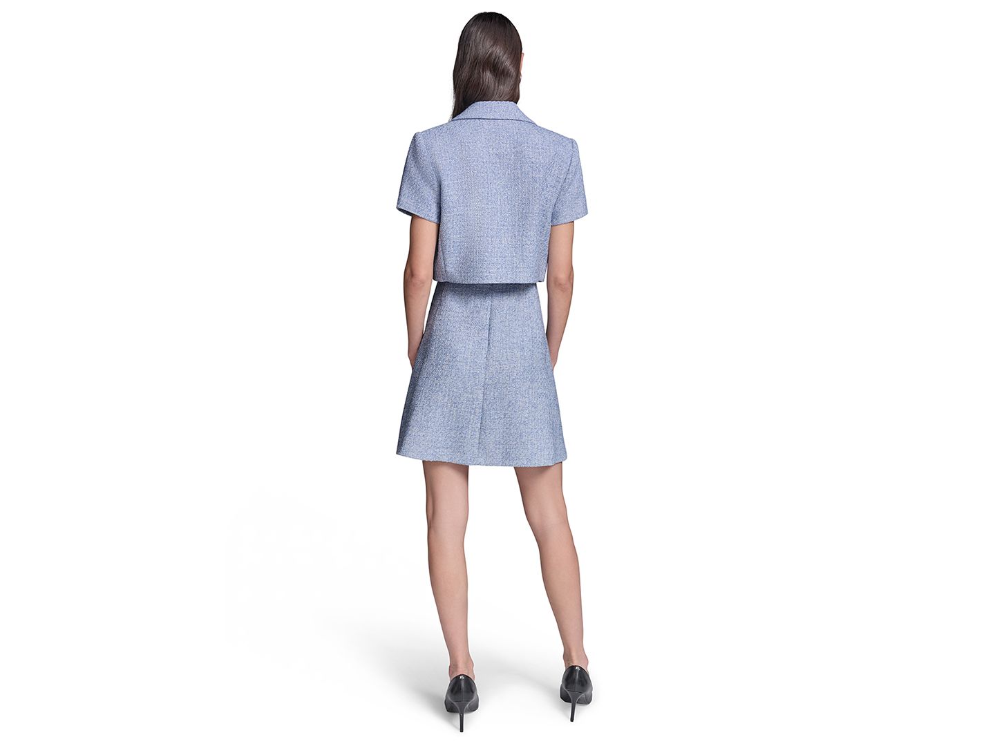 Женская куртка KARL LAGERFELD PARIS Cropped Tweed, цвет: Синий разноцветный — фото 4