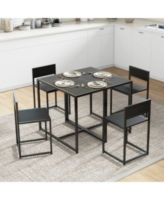 3-Piece Industrial Dining Table Set for 2 Kitchen Table and Chairs