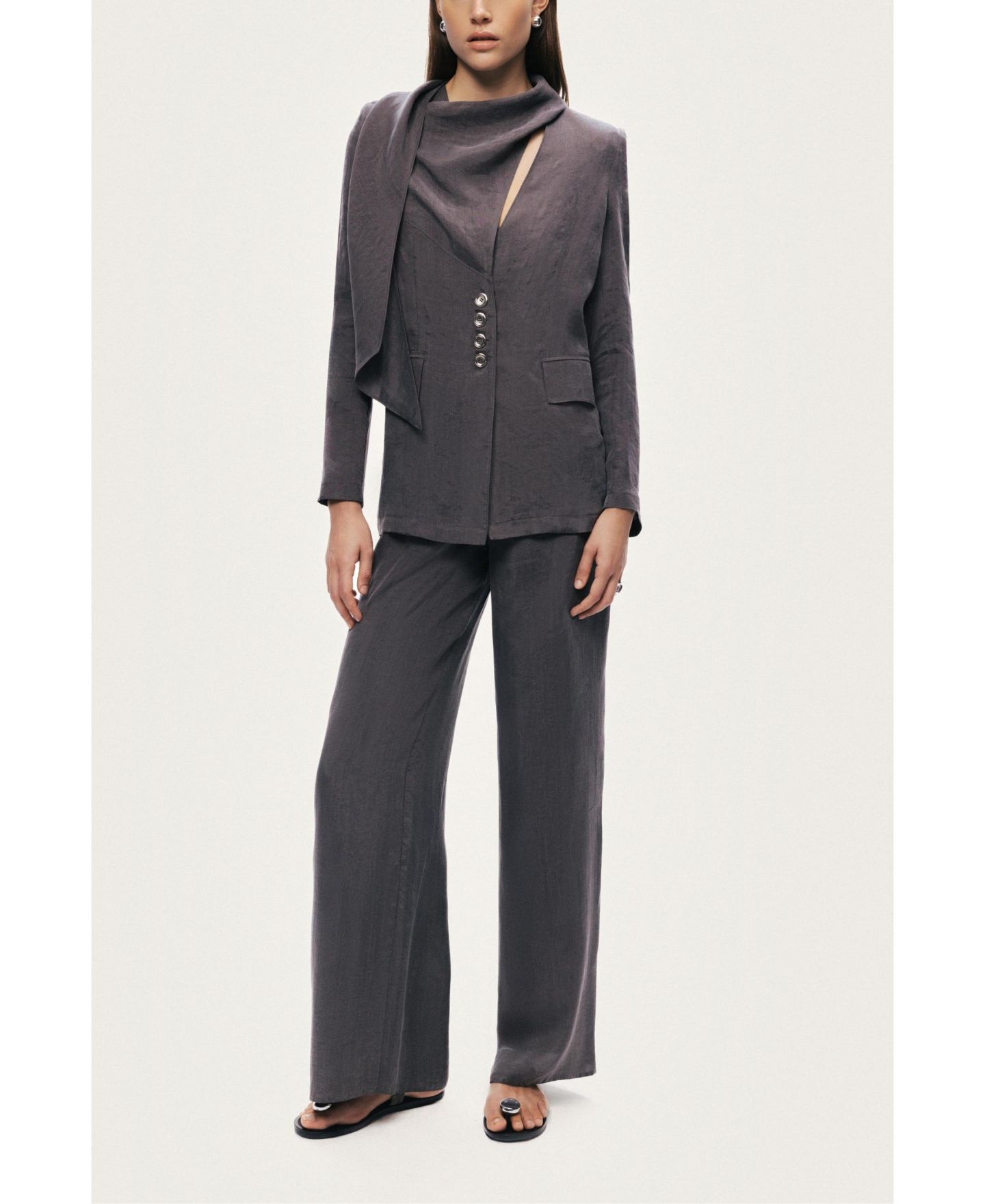 Женская куртка NOCTURNE Asymmetrical Draped Tailored — фото 2