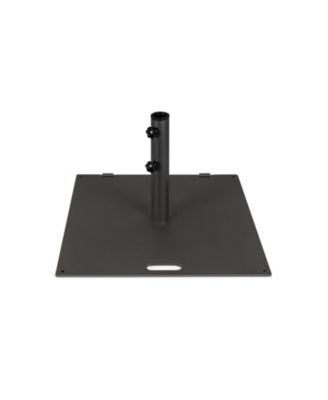 24 in Square Weighted Patio Umbrella Base, 50 lbs Steel with Wheels