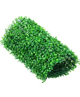 Artificial Boxwood Hedge Panels Set of 6, 20" x 20", for Outdoor/Indoor Decor