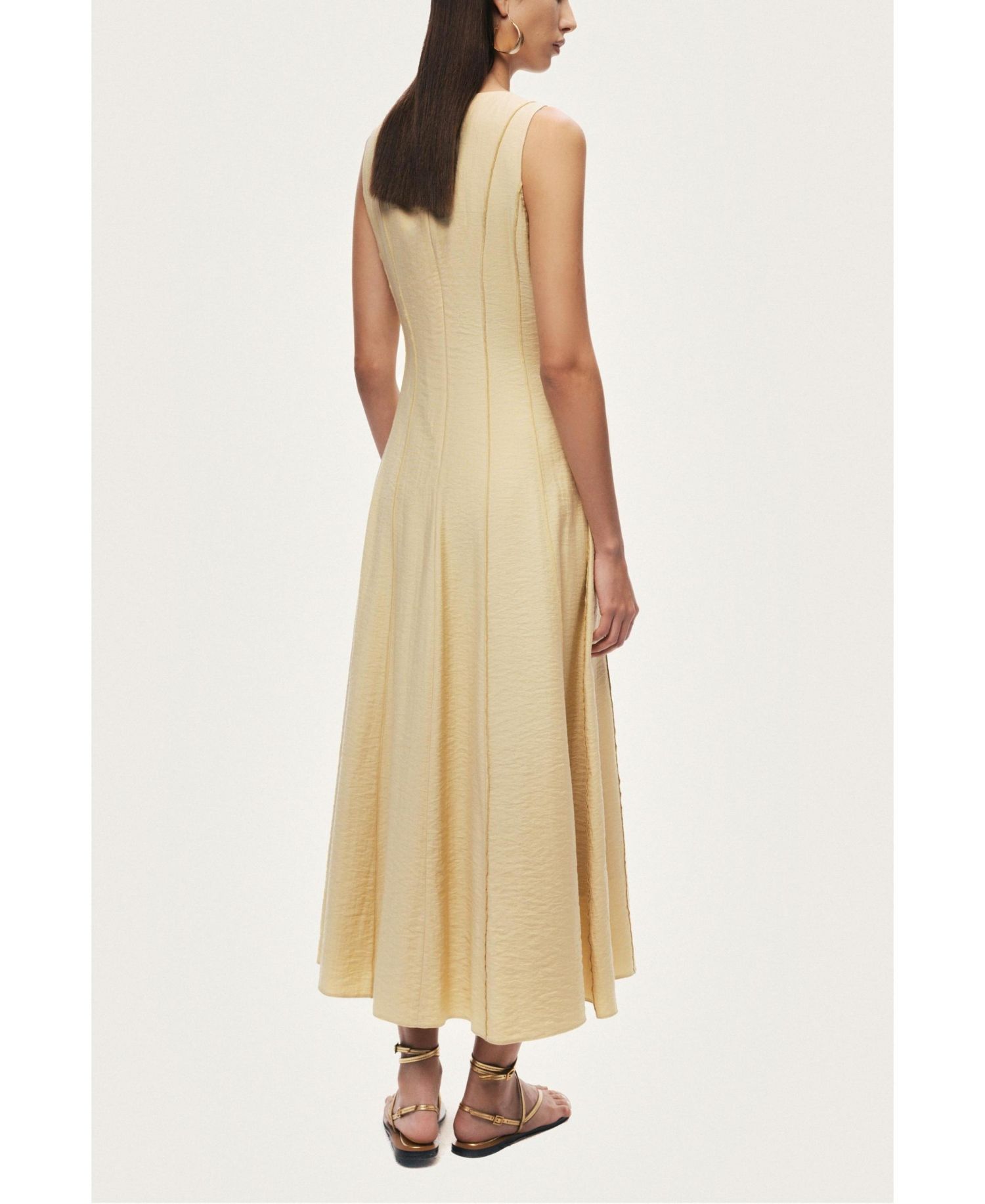 Women's Sleeveless Textured Midi Dress